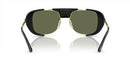 PERSOL MEN'S SUNGLASSES GOLD FRAME GREEN POLARIZED LENSES 55-20-145 1013-SZ-1149 - Like New