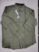 GALAXY BY HARVIC LONG SLEEVE SOLID SLIM FIT DRESS SHIRT - SIZE: MEN 2XL - OLIVE - Brand New