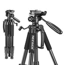 Neewer Portable 56" Aluminum Camera Tripod Swivel Pan Head - SAB234 (Black) - Like New