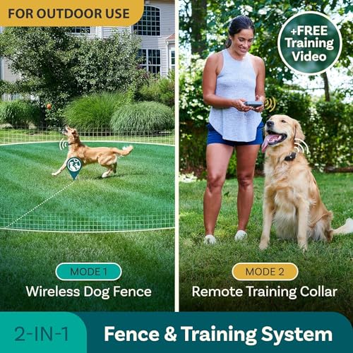 PETCOVE WIRELESS DOG FENCE 2.4GHZ WIRELESS 2 IN 1 WIRELESS DOG FENCE - GRAY - Brand New