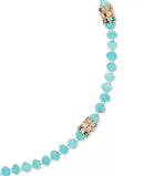 KATE SPADE GOLD-TONE CRYSTAL & BEAD COLLAR NECKLACE - TURQUOISE - Brand New