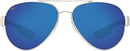 Costa Del Mar Mens South Point Polarized Aviator Sunglasses Palladium/Grey Blue - Like New