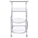 Coaster Home Furnishings Sarandon 3-Tier Metal Glass Bar Cart - 910076 - Brand New