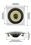 ACOUSTIC AUDIO HD-S10 FLUSH MOUNT PASSIVE SUBWOOFER IN WALL 10" - Scratch & Dent