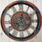 DORBOKER 27" Original Moving Gears Wall Clock, Vintage, Black Walnut - Like New