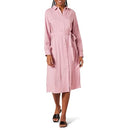 AMAZON ESSENTIALS WOMEN'S GEORGETTE MIDI LENGTH SHIRT DRESS MAUVE SIZE XL - Brand New