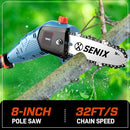 SENIX CSPE6.5-M 6.5 AMP CORDED ELECTRIC POLE SAW 8-INCH OREGON BAR - BLUE - Like New