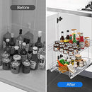 Fulgente Chrome Finish Pull Out Drawer Cabinet Organizer B09LTVDPRP - Silver - Brand New
