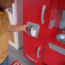 KIDKRAFT VINTAGE WOODEN PLAY KITCHEN WITH STAINLESS STEEL LOO TRIM - RED - Brand New