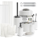 CLARA CLARK BATHROOM SET WHITE BATHROOM ACCESSORIES SET - WHITE - Like New