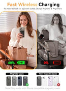 GXORUL MAGNETIC PORTABLE CHARGER, 10000MAH, WIRELESS POWER BANK - BLACK - Like New
