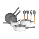 So Yummy by bella 12 Piece Cookware Set Nonstick Coating Spoons Lid - Frost - Like New