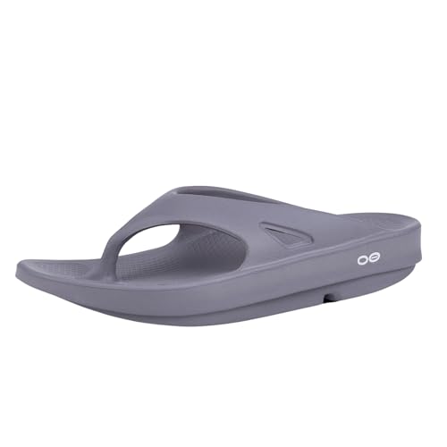 OOFOS OORIGINAL RECOVERY SANDAL SIZE: MEN 14 WOMEN 16 SLATE - Like New