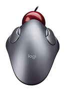 LOGITECH TRACKMAN MARBLE MOUSE FOUR-BUTTON PROGRAMMABLE T-BC21 - DARK GRAY - Like New