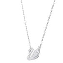 Swarovski Swan Necklace White Rhodium Finish 5007735 - Like New