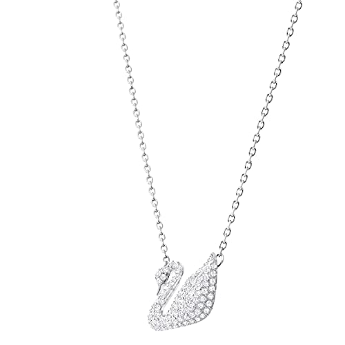 Swarovski Swan Necklace White Rhodium Finish 5007735 - Like New