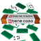 BENE CASA - GREEN DOUBLE NINE HIGH GLOSS DOMINOES SET - INCLUDES 55 DOMINOES - Like New