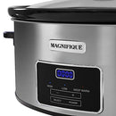 MAGNIFIQUE 8-QUART PROGRAMMABLE SLOW COOKER WITH NON-STICK POT - STAINLESS STEEL - Like New
