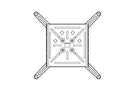 Viri Projector Wall Mount Extension: 325-740mm (12.80"-29.13") - Black - Brand New
