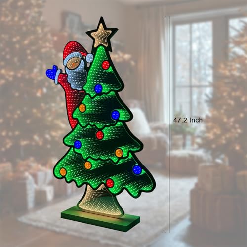Hogardeck Christmas Decorations Indoor, 4 FT Christmas Tree with Santa Infinity - Like New
