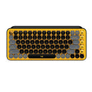 LOGITECH POP KEYS MECHANICAL WIRELESS KEYBOARD CUSTOMIZABLE EMOJI - BLAST YELLOW Like New