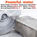 JACKCHEN 14 INCHES CONCRETE SAW ELECTRIC 3000W CUT-OFF W/ BLADE - BLACK/SILVER - Like New