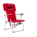 CARIBBEAN JOE FOLDING BEACH CHAIR CHAIR WITH HEADREST 350LBS CAPACITY - RED - Brand New