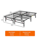 Amazon Basics Bed Frame Ample Underbed Storage Foldable Steel Full B073WRF565 - Brand New