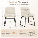 LUE BONA Breathable Dining Room Chairs Set of 4, Cream Linen Fabric Light Linen - Brand New