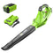 GREENWORKS 40V 135 CFM CORDLESS BATTERY LEAF BLOWER 24252 - BLACK/GREEN - Like New