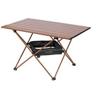 ALPCOUR PORTABLE CAMPING TABLE – LIGHTWEIGHT, COMPACT FOLDING - LARGE - COFFEE - Like New