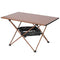 ALPCOUR PORTABLE CAMPING TABLE – LIGHTWEIGHT, COMPACT FOLDING - LARGE - COFFEE - Like New