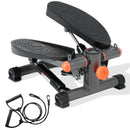 GENERIC MINI STAIR STEPPER/STAIR CLIMBER WITH RESISTANCE BANDS,BLACK/GRAY/ORANGE - Like New