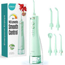 COSLUS E40 PORTABLE WATER FLOSSER FOR TEETH 10 PRESSURE SETTINGS - GREEN - Brand New