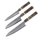 COLD STEEL JAPANESE VG-10 DAMASCUS 3-PIECE KITCHEN KNIFE SET – MIXED - Like New