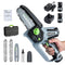 WORKPRO MINI CHAINSAW, 6.3" CORDLESS ELECTRIC 12V W125077AE - GRAY/GREEN - Like New