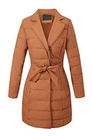 Bellivera Women's Winter Puffer Jacket Cold Resistant Patchwork 5527 CAMEL L - Brand New