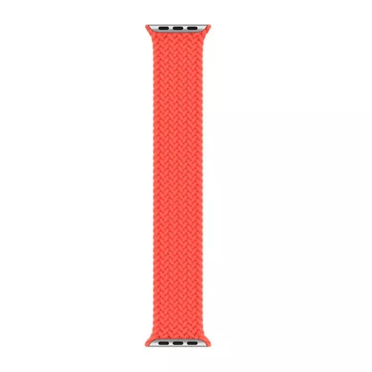 APPLE WATCH BAND BRAIDED SOLO LOOP 44MM ELECTRIC ORANGE SIZE 7 - ELETRIC ORANGE - Like New