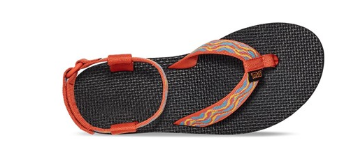 TEVA ORIGINAL SANDAL REVIVE WOMEN'S SANDALS - SIZE: WOMEN 8 - BLACK/ORANGE - Like New
