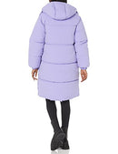 Amazon Essentials Women's Oversized Long Hooded Insulated Puffer Jacket Purple - Brand New
