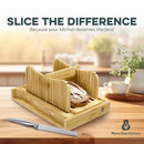 MAMA BEAR KITCHENS BAMBOO BREAD SLICER KNIFE ADJUSTABLE LOAF CUTTER - WOODEN - Brand New