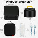 MAISON HUIS Kids Bento Lunch Box Set With 8oz Soup Thermo Thermo Hot Food Jar - Like New