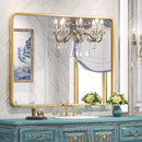 BRIGHTIFY 40X30 INCH GOLD FRAMED BATHROOM MIRROR FOR WALL SY3051 - GOLD - Like New