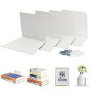 STORAGE MANIAC FLOATING BOOK SHELVES WALL MOUNTED BOOKSHELF 4 PACK - WHITE - Like New