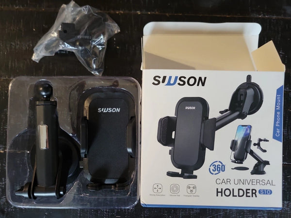 SUUSON. S10 PHONE HOLDER FOR CAR, 3 IN 1 CAR PHONE HOLDER. - Scratch & Dent