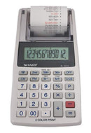 SHARP HANDHELD PORTABLE CORDLESS 12 DIGIT LARGE LCD DISPLAY EL-1611V - WHITE - Like New