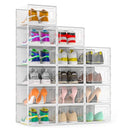 SECRET PLACE 12 PACK X LARGE SHOE ORGANIZER STORAGE BOXES FOR CLOSET - WHITE - Like New
