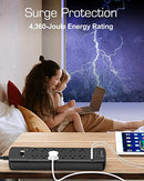 WITEEM SURGE PROTECTOR POWER STRIP 12 OUTLETS, 4 USB 6A PORTS, 6FT - BLACK - Like New