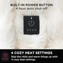 Brookstone Heated Faux Fur Throw Blanket Electric 4 Heat Settings 4H Auto Ivory - Brand New