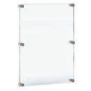 Azar Displays 105536 Floating Acrylic Wall Frame with Silver Hardware - Brand New